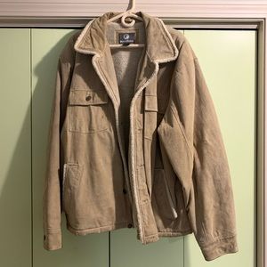 Bullhead men’s XL tan leather jacket